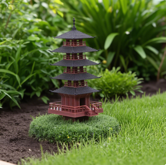 Bonsai Garden Zen - Ogród Akwarium Bonsai Dekoracja Mini Pagoda
