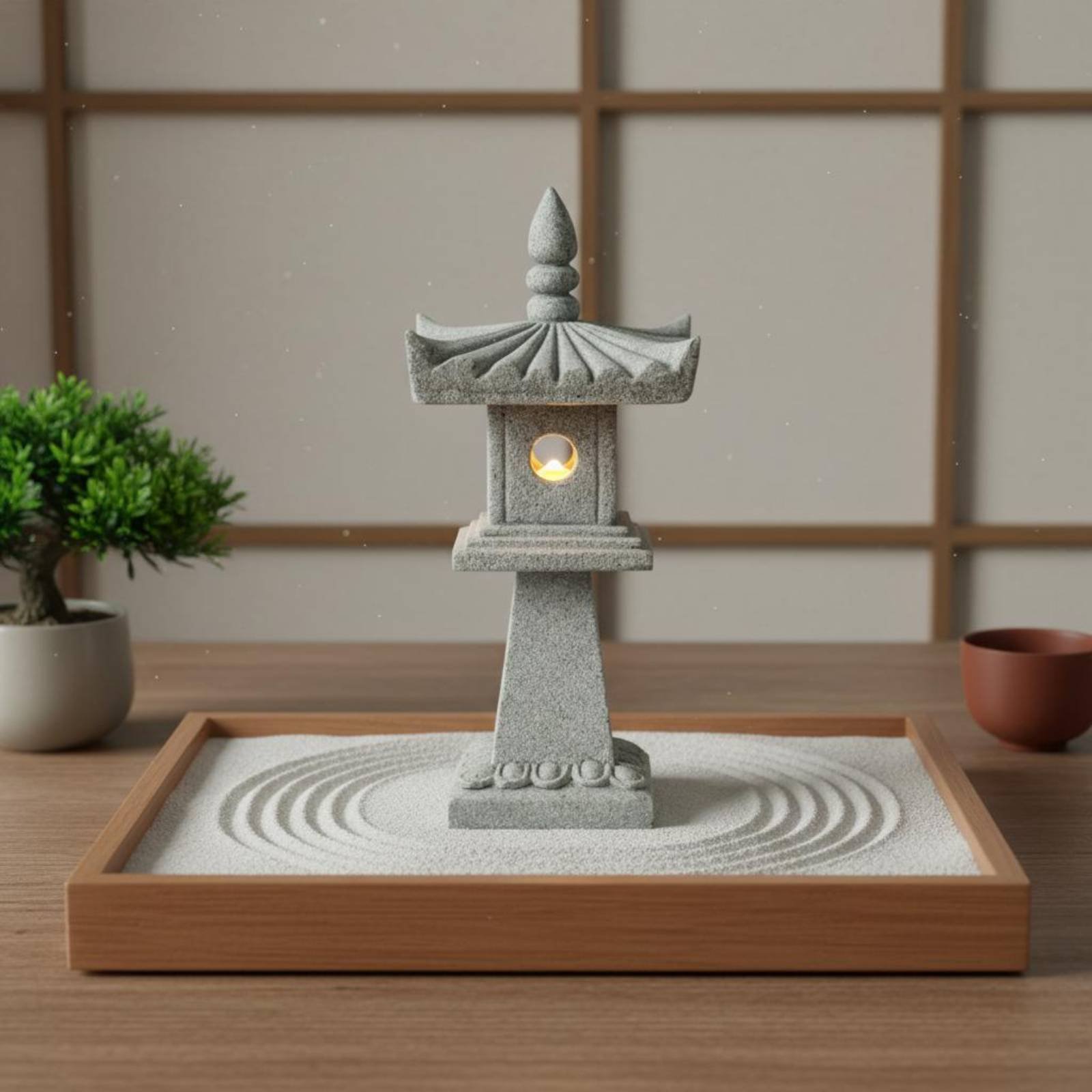 Miniaturowa Kamienna Latarnia  – Bonsai Garden Decor recenzja i cena