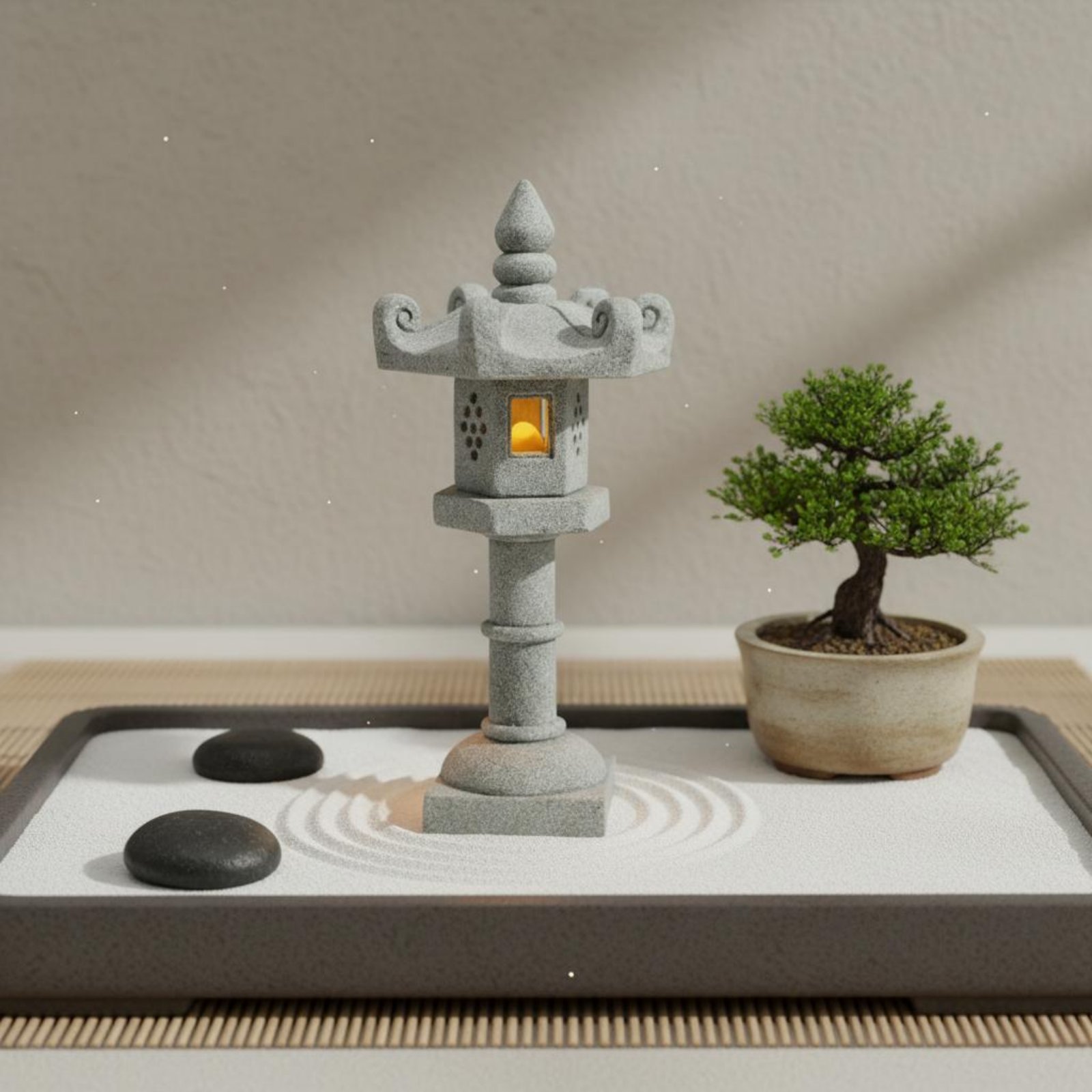 Miniaturowa Kamienna Latarnia  – Bonsai Garden Decor recenzja i cena