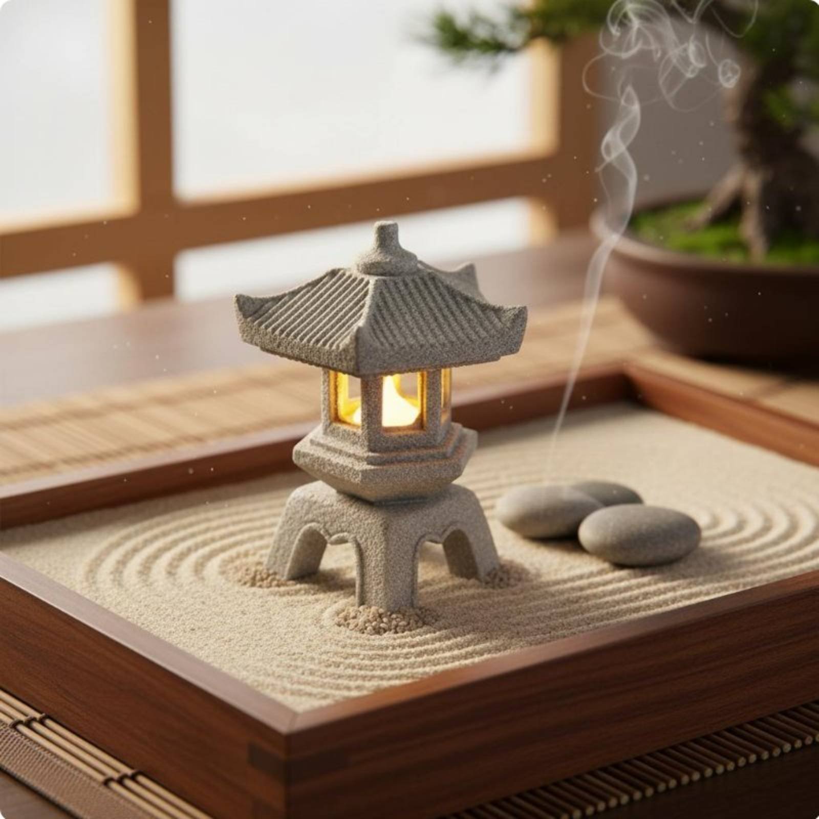 Miniaturowa Kamienna Latarnia  – Bonsai Garden Decor recenzja i cena