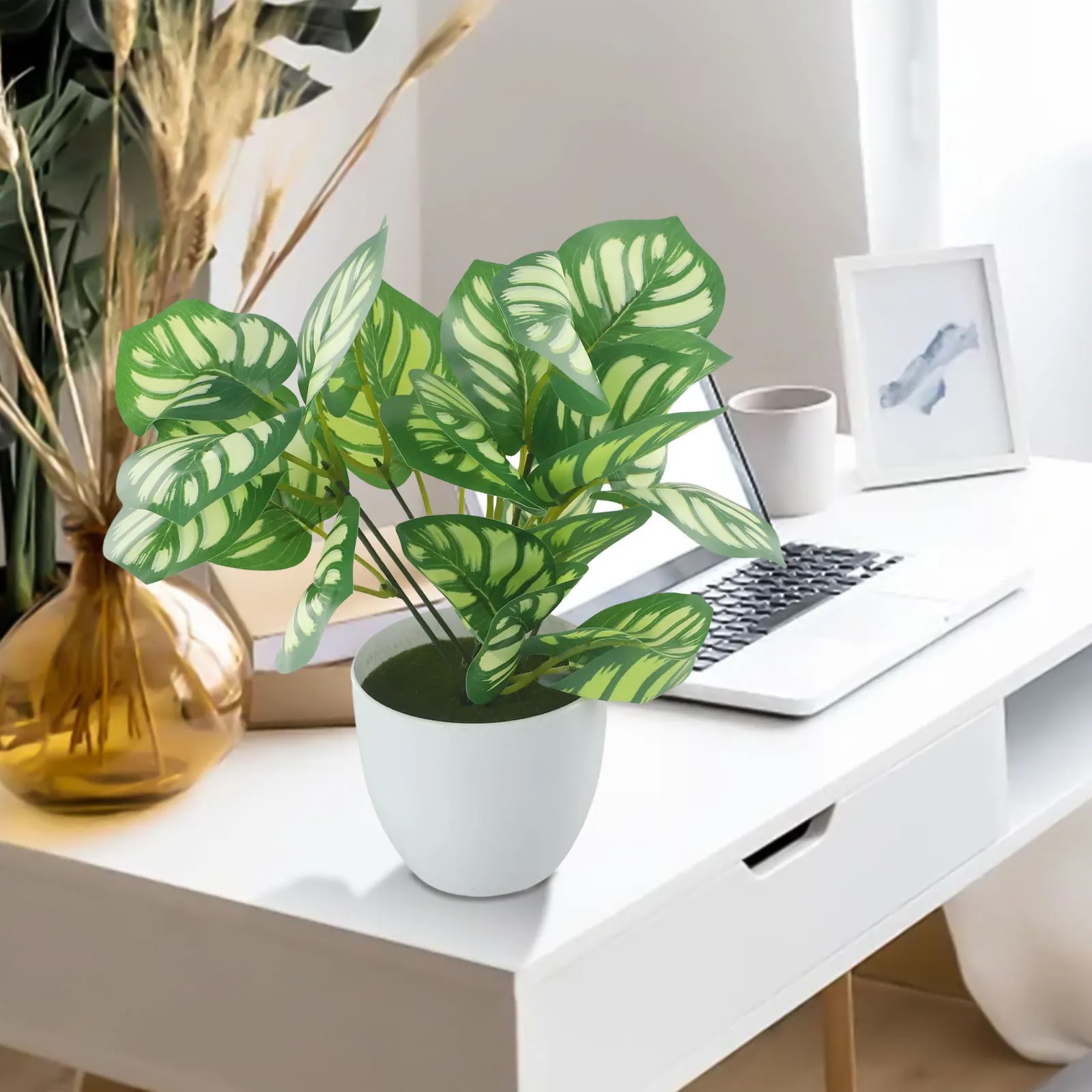 1PC Sztuczne liście Doniczka B – Bonsai Garden Zen recenzja i cena